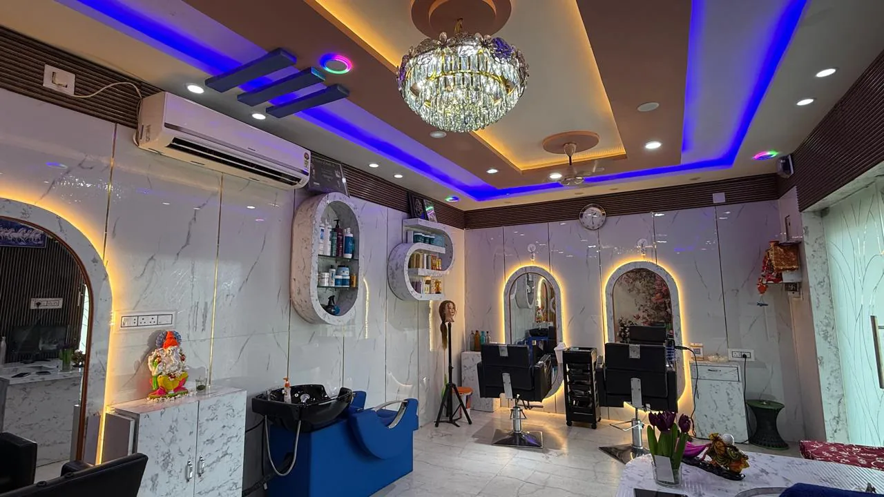 Luxury parlour interior with elegant styling details